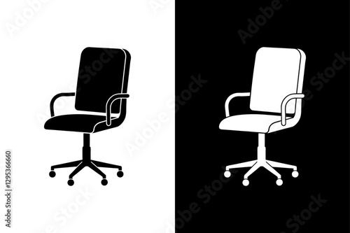 Ergonomic Office Chair Icon Perfect for Branding & UI