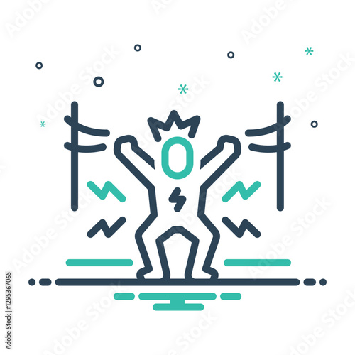 Mix icon for electrical shock