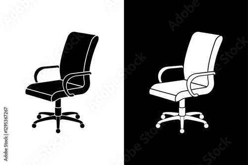 Modern Office Chair Vector for Graphic & Web Design