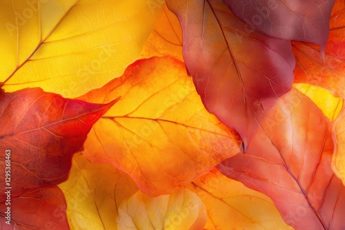 Wallpaper Mural Autumn leaves background, vibrant colors, fall foliage, design texture Torontodigital.ca