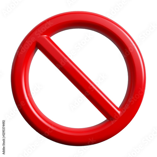 Free Download 3d Red Circle Prohibition Sign  - GFXLoad