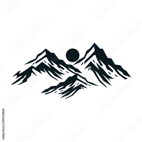 Mountain logo vector template symbol design