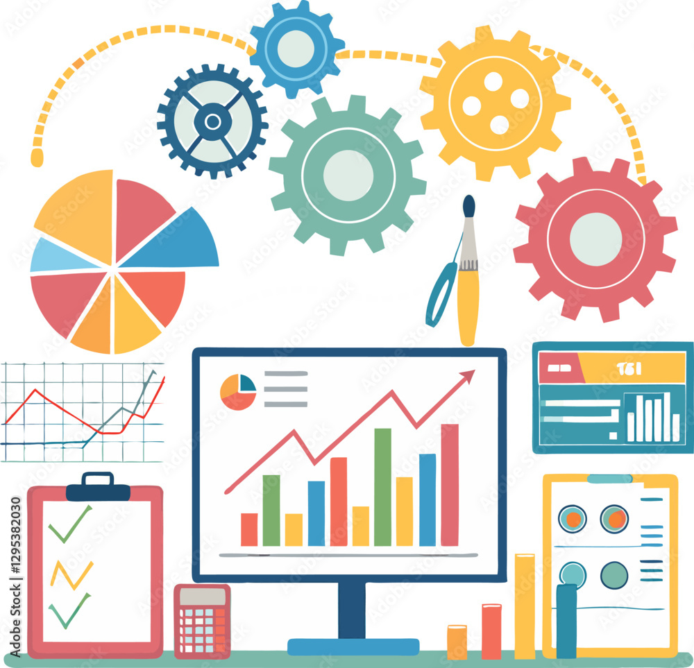 Fototapeta premium business infographics elements