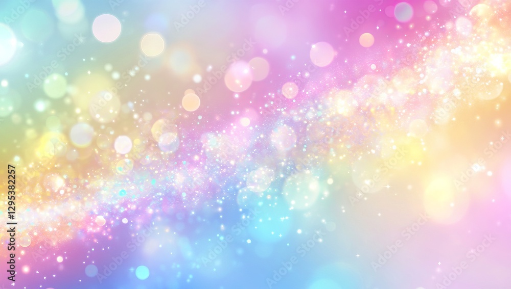 Abstract rainbow bokeh background with swirling glitter Abstract rainbow bokeh background with swirling glitter