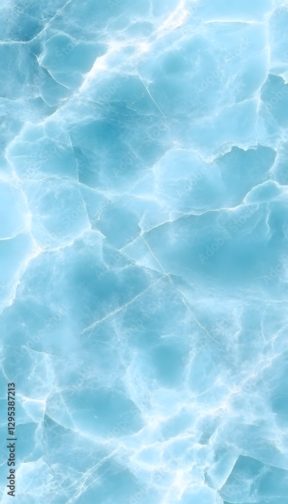 Obraz premium Light blue marble pattern with white veining texture background