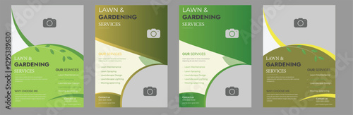 
lawn care garden or landscaping service flyer template leaflet, poster, advertise, reports, brochure cover design And flyer Template ,Nature-Inspired Garden Flyer,Garden design marketing material,