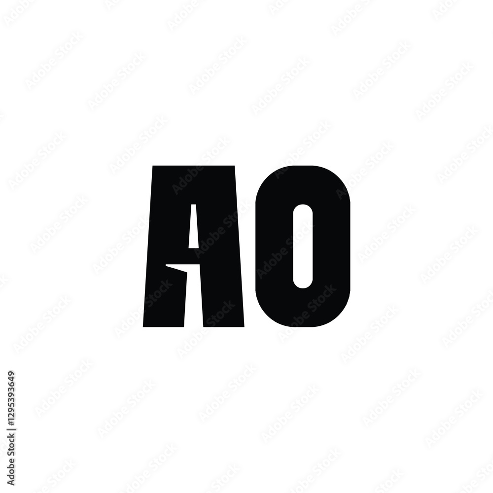 AO monogram logo design letter text name symbol monochrome logotype alphabet character simple logo AO monogram logo design letter text name symbol monochrome logotype alphabet character simple logo