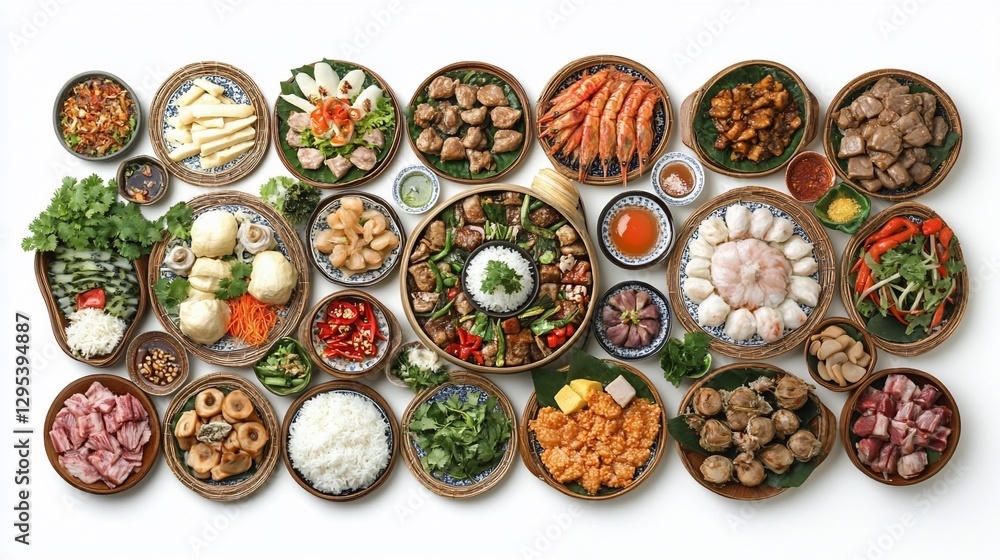A Lavish Vietnamese Feast: An Array of Traditional Dishes A Lavish Vietnamese Feast: An Array of Traditional Dishes