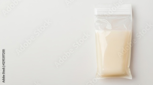 Breast Milk Bag: Storage White Copy Space Mockup 