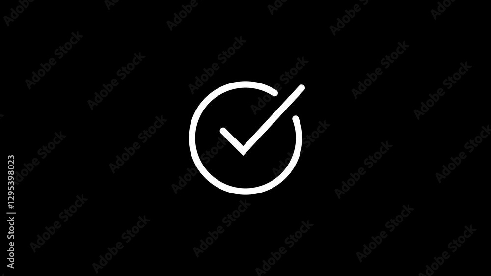 Check mark symbol. Positive tick mark, symbol of approved, success, confirm, correct concept animation Check mark symbol. Positive tick mark, symbol of approved, success, confirm, correct concept animation