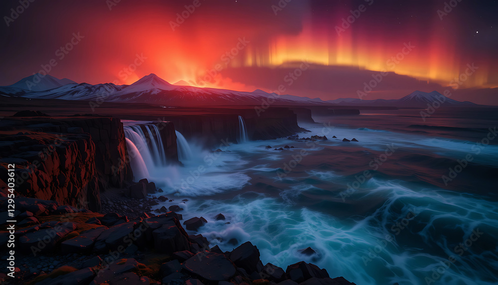 Fototapeta premium sunset in the mountains