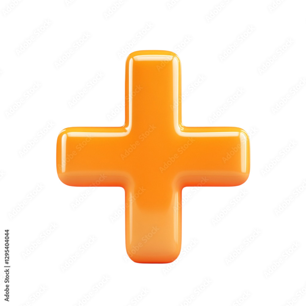 Obraz premium Orange Plus Sign in Colorful Abstract Frame,