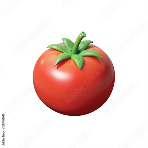 A fresh red tomato