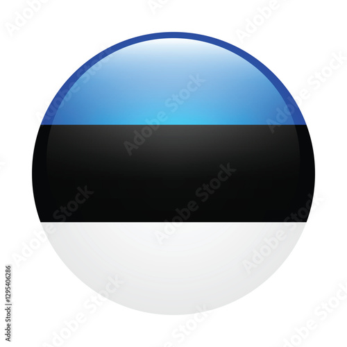 Free Download Flag of Estonia. Flag icon. Standard color. Circle icon flag. 3d illustration. Computer illustration. Digital illustration. Vector illustration. - GFXLoad