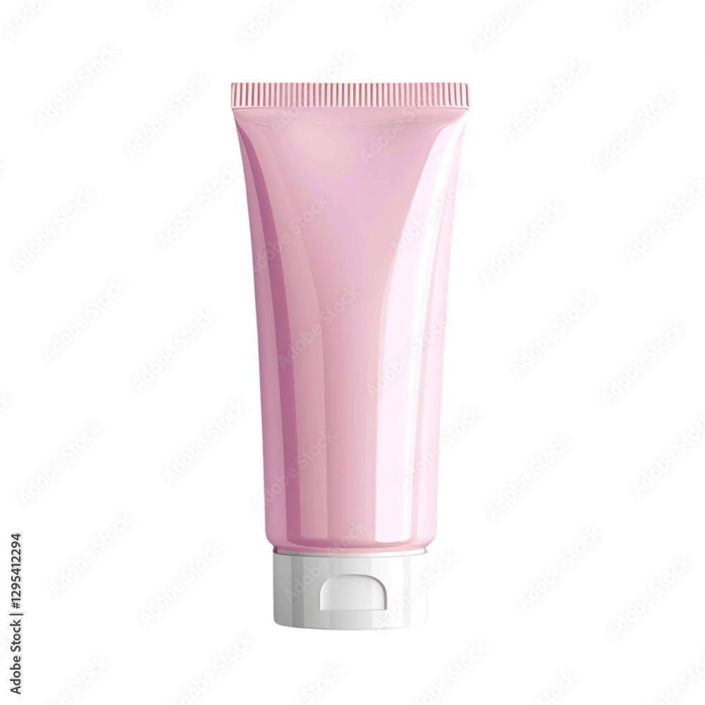 Light Pink Cream Tube Mockup Isolated on Transparent Background Light Pink Cream Tube Mockup Isolated on Transparent Background