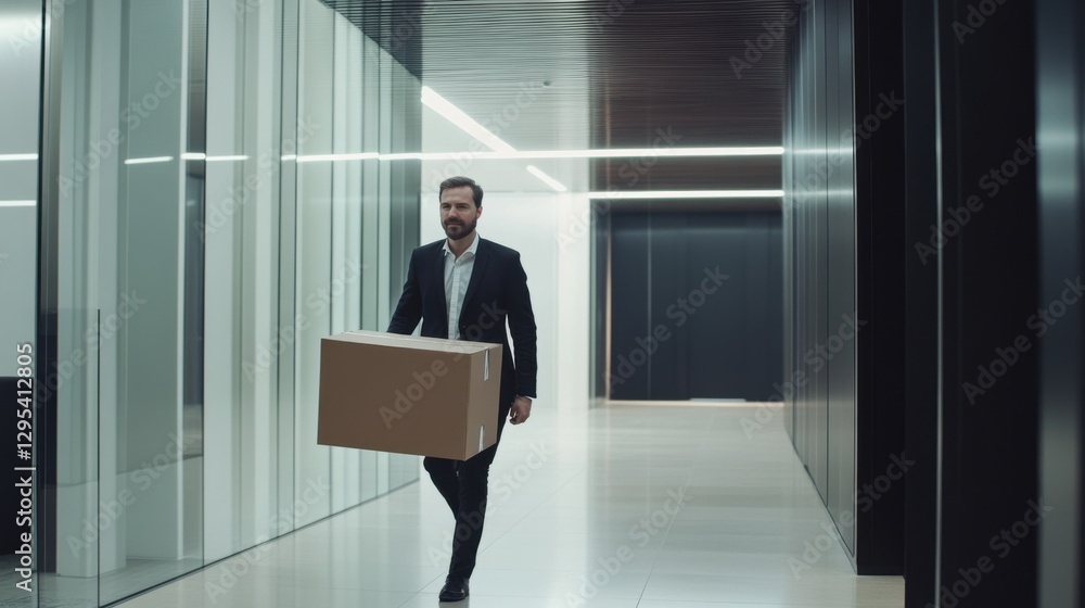 custom made wallpaper toronto digitalExecutive departures with the CEO leaving an office with a packed box. Featuring finality and departure