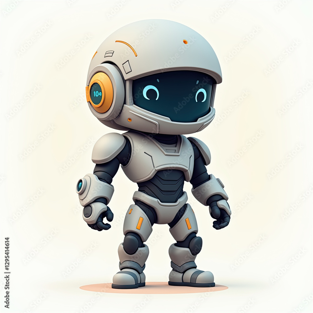 Cute Robot Character 3D Render - AI and technology Cute Robot Character 3D Render - AI and technology