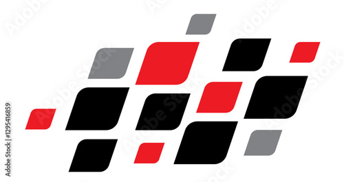 Race flag Design. Race flag icon logo. Racing stripes. Sport checkered. Motorsport graphics. Vector illustration