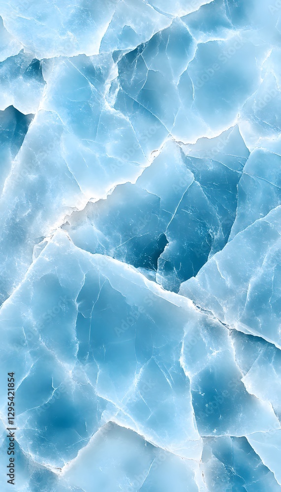 Obraz premium Abstract image showcases fractured light blue and white stone
