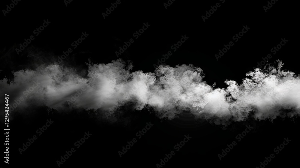 Mystical swirling smoke and misty fog on a black background for dramatic texture overlays, moody art, atmospheric designs, and visual effects Mystical swirling smoke and misty fog on a black background for dramatic texture overlays, moody art, atmospheric designs, and visual effects