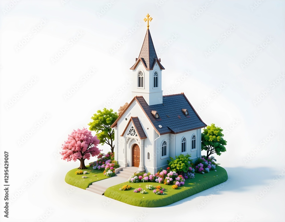 Naklejka premium A detail isometric 3D style, exaggerated style