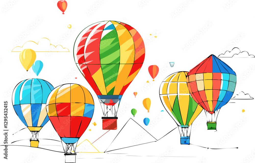 Fototapeta premium hot air balloons