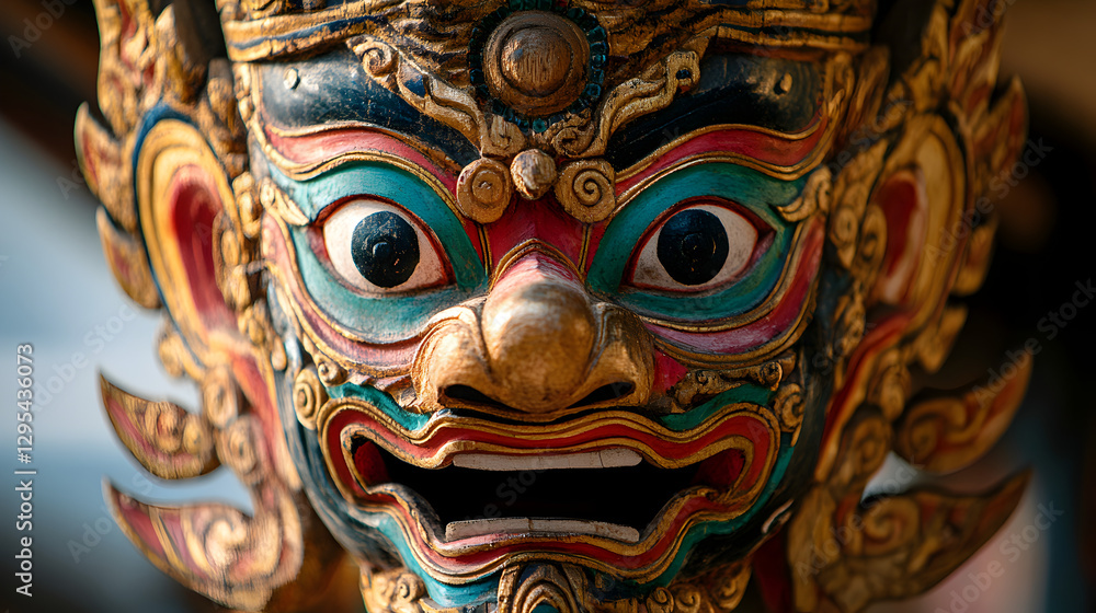 of a Thai brass bell with intricate designs of lotus flowers and mythical creatures etched into the surface of a Thai brass bell with intricate designs of lotus flowers and mythical creatures etched into the surface