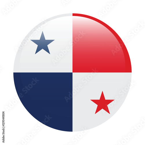 Panama circle flag logo icon digital vector illustration Free Download Panama circle flag logo icon digital vector illustration - GFXLoad