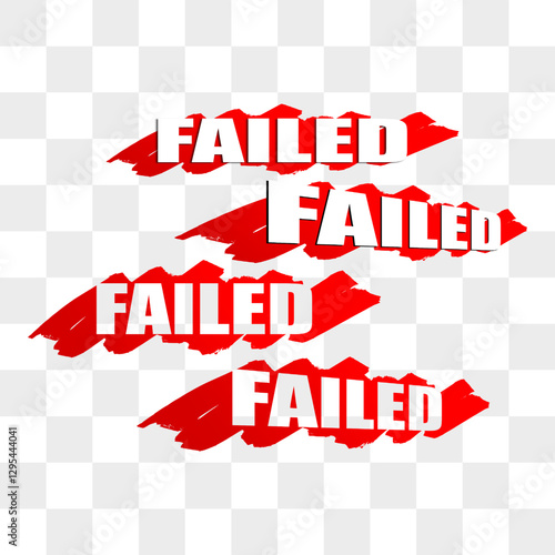 failed text sign set background
