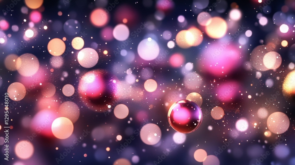 Festive Sparkling Lights and Ornaments: A Magical Winter Background Festive Sparkling Lights and Ornaments: A Magical Winter Background