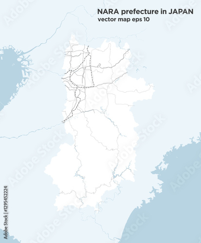 日本の奈良県のシンプルなロードマップ