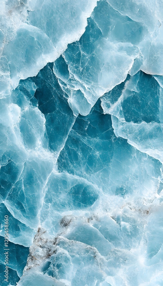 Obraz premium Abstract image depicts a crystalline blue and white texture