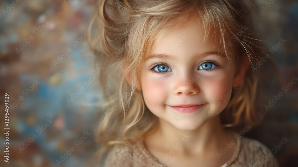 Portrait of smiling little girl with blue eyes and blond hair Portrait of smiling little girl with blue eyes and blond hair