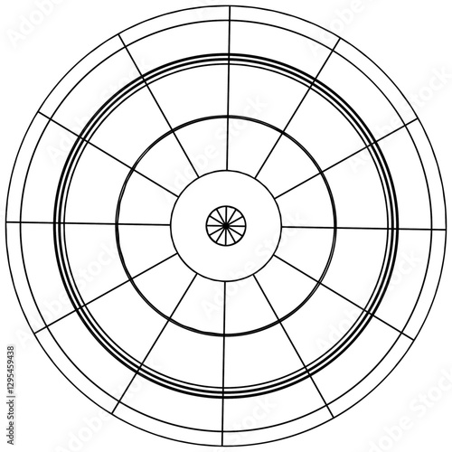 円の断面図の線