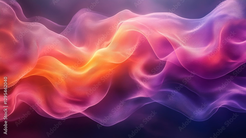 Obraz premium Abstract Colorful Flowing Fabric: A Symphony of Hues