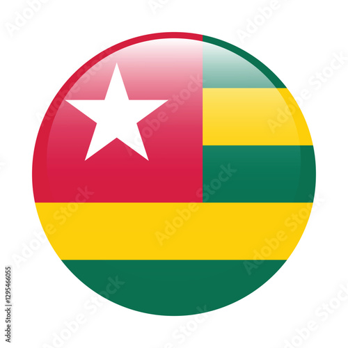 Free Download Togo circle flag logo icon digital vector illustration - GFXLoad