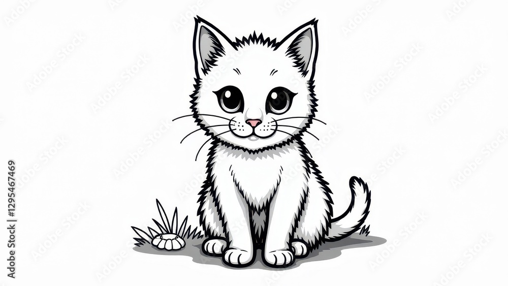 Cute kitten coloring pages printable for kids and adults to enjoy and relax.