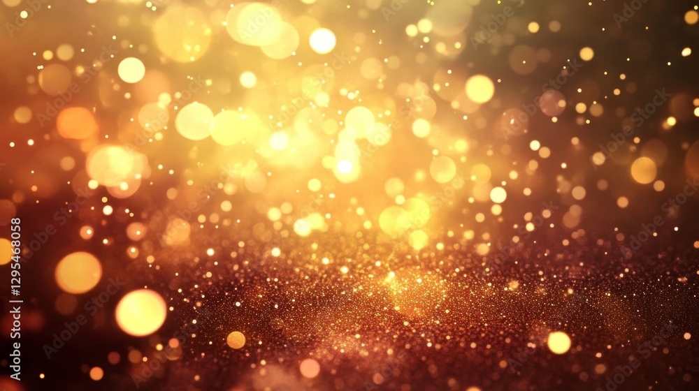Golden Sparkle Background: Shimmering Lights and Glittering Dust Golden Sparkle Background: Shimmering Lights and Glittering Dust