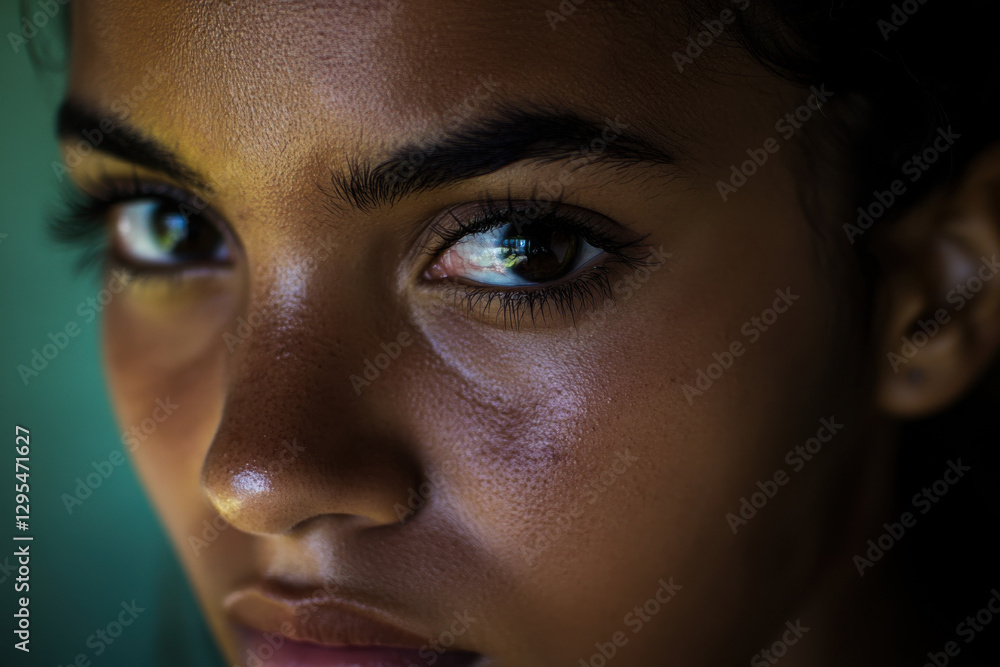 Fototapeta premium Portrait of woman with black eye