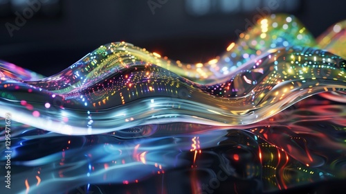 A wavy motion blur background with soft colorful lights, creating a dynamic and energetic feeling, as if the light is flowing across the scene. --ar 169 --v 6.0 - Upscaled (Subtle) by @feroz (relaxed)
