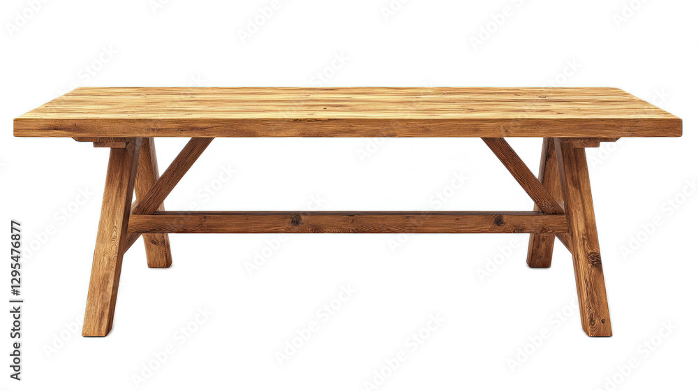 Isolated Front View of a Wooden Table Mockup for Design and Decoration Purposes Isolated Front View of a Wooden Table Mockup for Design and Decoration Purposes