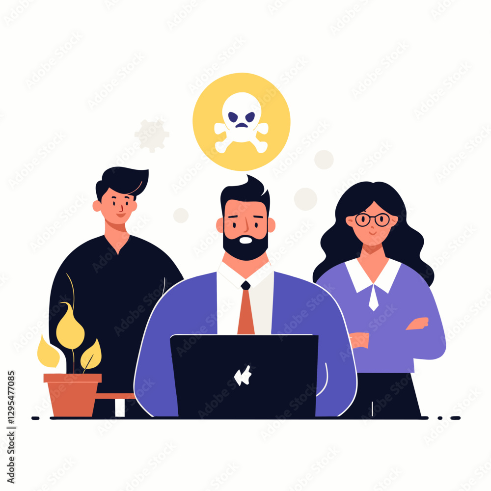 Naklejka premium vector illustration of business man