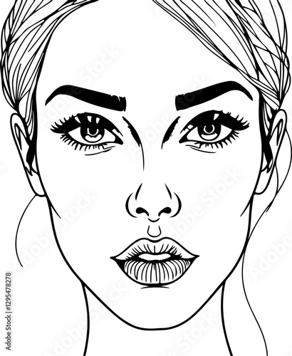 Illustration of stylized Cleopatra portrait