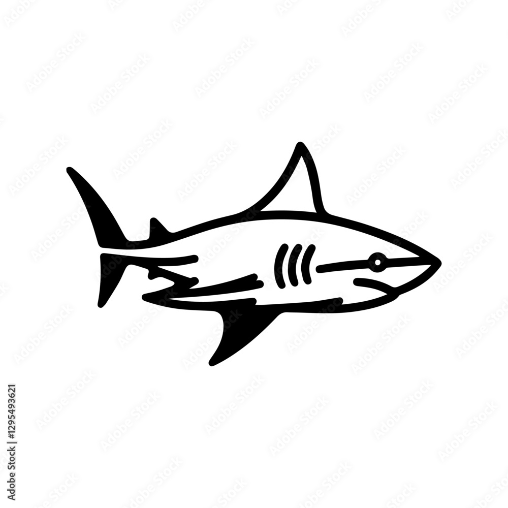 Fototapeta premium a illustration of shark