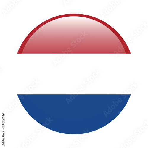 Netherlands circle flag logo icon digital vector illustration
