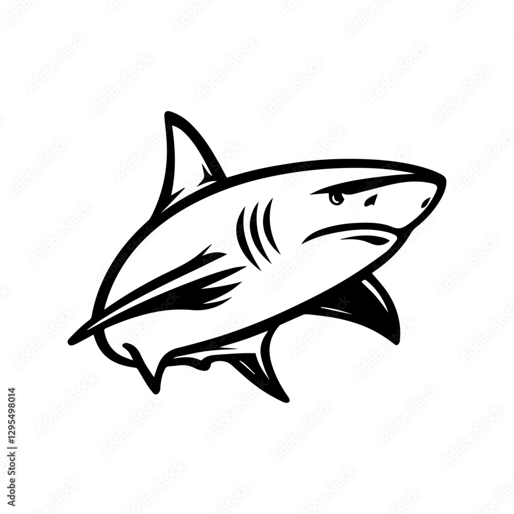 Fototapeta premium a illustration of shark