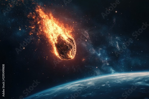 asteroid flying past earth.