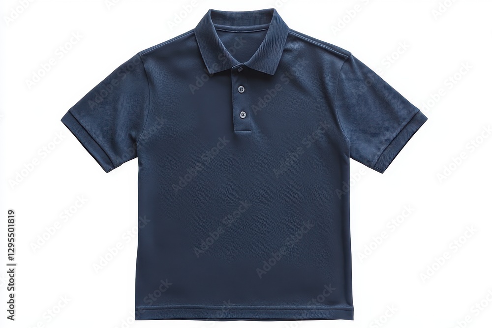 Dark blue polo shirt, short sleeves, three buttons. Perfect for showcasing designs, or use as a template. Dark blue polo shirt, short sleeves, three buttons. Perfect for showcasing designs, or use as a template.
