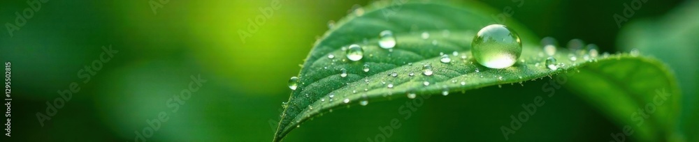 misty morning dew on a leaf with spider web and dewdrop, outdoor, organic, green misty morning dew on a leaf with spider web and dewdrop, outdoor, organic, green