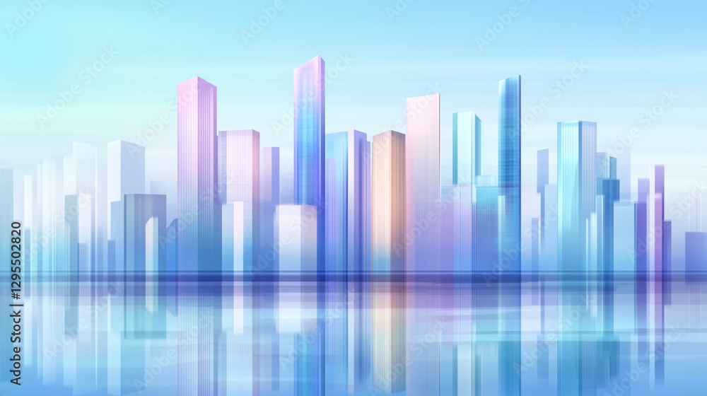 Modern reflective skyscrapers in a business district with glass facades mirroring the city skyline. Perfect for corporate, finance, and urban architecture themes. Modern reflective skyscrapers in a business district with glass facades mirroring the city skyline. Perfect for corporate, finance, and urban architecture themes.